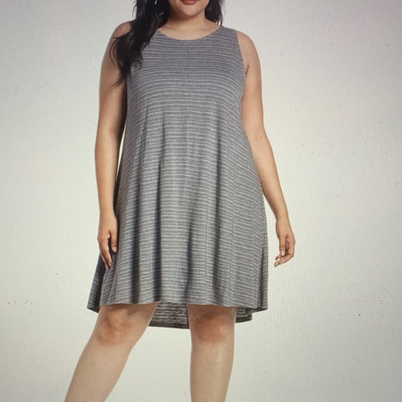 NEW Caslon gray white dress plus size 1x - Picture 1 of 8